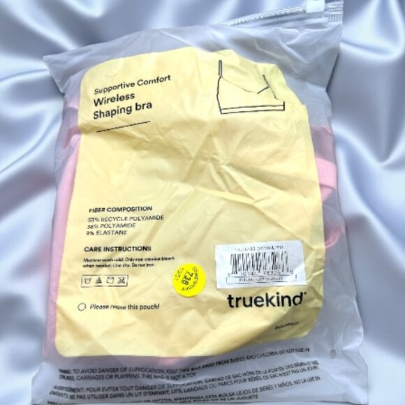 Truekind Supportive Comfort Wireless Shaping Bra - Rose Color - Size L - Picture 7 of 8